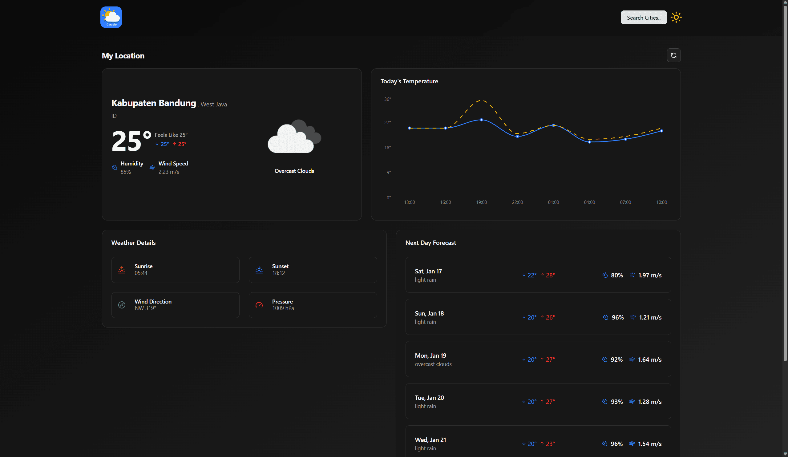 Claudio Weather App